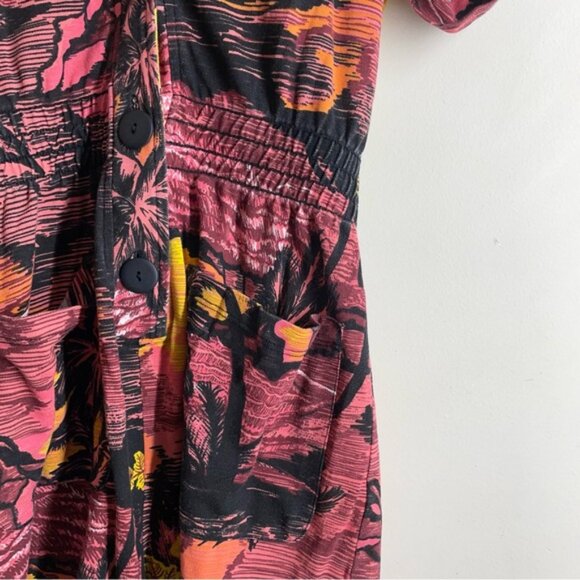 Zara Hawaiian Sunset Printed Jumpsuit Romper size S - Picture 5 of 11